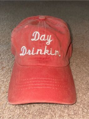 Rust Color 'Day Drinkin' Embroidered Baseball Cap
